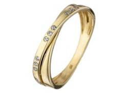 Goldring JOBO Fingerringe Gr. 58, Gelbgold 333, goldfarben (gelbgold 333) Damen Fingerringe 333 Gold mit Zirkonia von Jobo