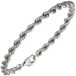 JOBO Damen-Armband Kordel aus 925 Silber massiv 21 cm von Jobo