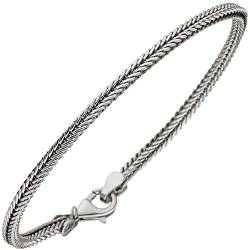 Jobo Damen Fuchsschwanzarmband 925 Sterling Silber 19 cm Armband Silberarmband von Jobo