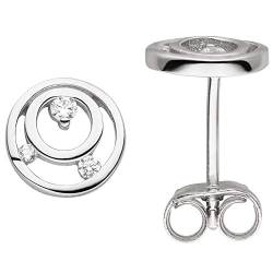 Jobo Damen Ohrstecker 925 Sterling Silber 6 Zirkonia Ohrringe von Jobo