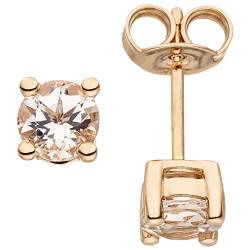 Jobo Damen-Ohrstecker aus 585 Rosegold mit Morganit von Jobo