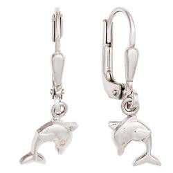 Jobo Kinder Boutons Delfin 925 Sterling Silber Ohrringe Ohrhänger Kinderohrringe von Jobo