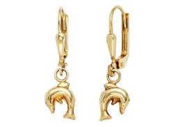 Paar Ohrhänger JOBO "Delfin" Ohrringe Gr. Gelbgold 333, goldfarben (gelbgold 333) Damen Ohrhänger von Jobo