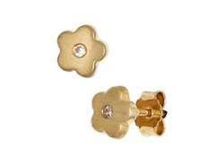 Paar Ohrstecker JOBO "Blume" Ohrringe Gr. Gelbgold 333, goldfarben (gelbgold 333) Damen Ohrstecker von Jobo