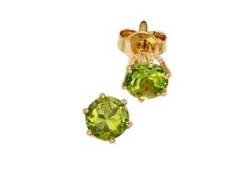 Paar Ohrstecker JOBO "Ohrringe mit Peridot" Ohrringe Gr. Gelbgold 585, gelb (gelbgold 585) Damen Ohrstecker von Jobo