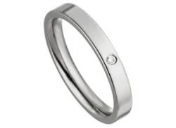 Partnerring JOBO "Ring mit Diamant" Fingerringe Gr. 58, SI = kleine Einschlüsse, Diamanten-Titan, grau (titanfarben) Damen Diamantringe von Jobo