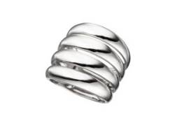 Silberring JOBO "Breiter Mehrfach-Ring" Fingerringe Gr. 54, Silber 925 (Sterlingsilber), silberfarben (silber 925) Damen Fingerringe von Jobo