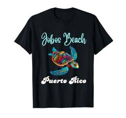 Jobos Beach Puerto Rico — Familienmatch mit floralen Schildkröten T-Shirt von Jobos Beach Puerto Rico