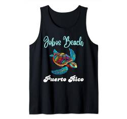 Jobos Beach Puerto Rico — Familienmatch mit floralen Schildkröten Tank Top von Jobos Beach Puerto Rico