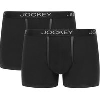 JOCKEY® Chafe Proof Pouch Pants, 2er-Pack, Logo-Gummibund, für Herren, schwarz, M von Jockey