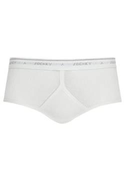 Jockey Classic Cotton Rib Y-Front Brief, White, S von Jockey