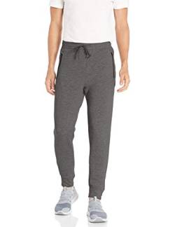 Jockey Herren Active-Fleece-Jogginghose mit Reißverschlusstaschen Lässige Hose, Charcoal Heather, 36-41 von Jockey