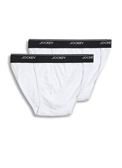 Jockey Herren Unterwäsche Elance String Bikini – 2er-Pack, Weiss/opulenter Garten, X-Large von Jockey
