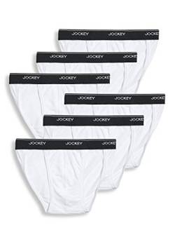 Jockey Herren Unterwäsche Elance String Bikini – 6er-Pack, Weiss/opulenter Garten, X-Large von Jockey