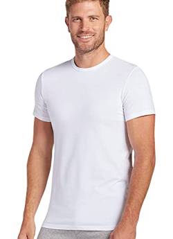 Jockey Men's T-Shirts Slim Fit Cotton Stretch Crew Neck - 2 Pack, white, L von Jockey