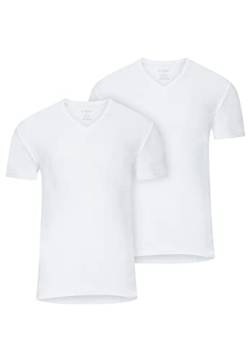 Jockey Modern Classic V-Neck Shirt 2er-Pack in Weiß, Größe XXXX-Large von Jockey