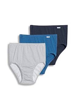 Jockey Women's Underwear Elance Brief - 3 Pack, heather blue/deep blue/dot, 6 von Jockey