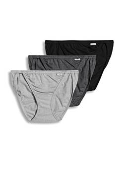 Jockey Women's Underwear Elance String Bikini - 3 Pack, grey heather/charcoal heather/black, 6 von Jockey