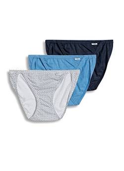 Jockey Women's Underwear Elance String Bikini - 3 Pack, heather blue/deep blue/dot, 6 von Jockey
