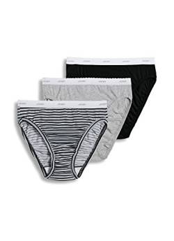 Jockey Women's Underwear Plus Size Classic French Cut - 3 Pack, simple stripe, 9 von Jockey