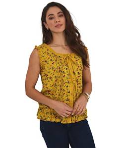 Joe Browns Damen Ärmelloses Oberteil mit Blumenmuster T-Shirt, gelb, 36 von Joe Browns