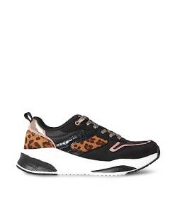 Joe Browns Damen Animal Print Chunky Dad Trainer Sneaker, Schwarz Multi, 40.5 EU von Joe Browns