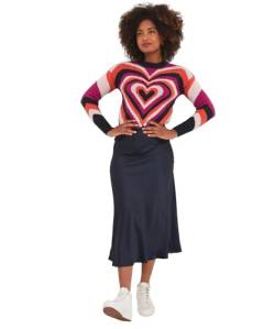 Joe Browns Damen Bold Swirl Heart Print Pullover, Multi, 42 von Joe Browns