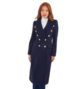 Joe Browns Damen Classic Double Breasted Military Coat, Navy, 40 von Joe Browns