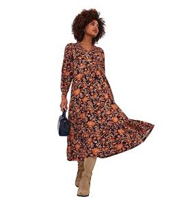 Joe Browns Damen Floral Print Frilly Neck Puff Sleeve Maxi Casual Dress, Multi, 40 von Joe Browns