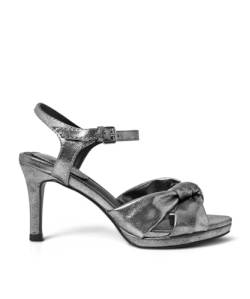 Joe Browns Damen Glitzy Metallic Knot Front Heels Pumps, Silber, 40.5 EU von Joe Browns