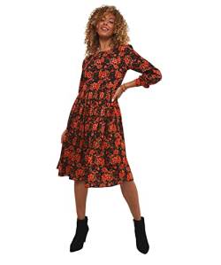 Joe Browns Damen Herbstliches Ballonärmeln mit Blumenmuster Lässiges Kleid, Multi, 40 von Joe Browns