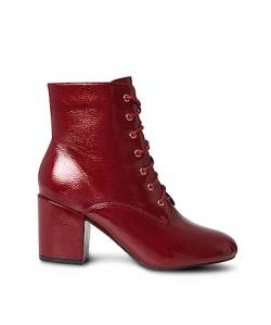 Joe Browns Damen Lack Blockabsatz Schnürstiefeletten Stiefelette, rot, 43 EU Weit von Joe Browns