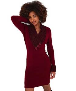 Joe Browns Damen Shawl Collar Knitted Jumper Dress Pullover, Rumba RED, 42 von Joe Browns