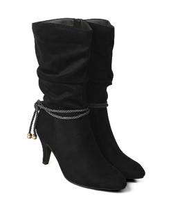 Joe Browns Damen Slouchy Wadenhohe Stiefeletten Mode-Stiefel, Schwarz, 42 EU von Joe Browns