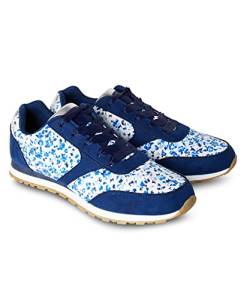 Joe Browns Damen Sommer-Sportschuhe mit Blumenmuster Sneaker, Blau/Mehrfarbig, 35.5 EU von Joe Browns