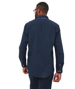 Joe Browns Herren Navy Double Collar Smart Button Down Shirt Klassisches Hemd, L von Joe Browns