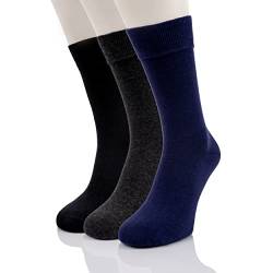 Joe Cotton Premium Freizeit-Socken (3x Paar) Herren-Socken aus Bio-Baumwolle (39-42, Mixed (Schwarz/Grau Melange/Dunkelblau)) von Joe Cotton