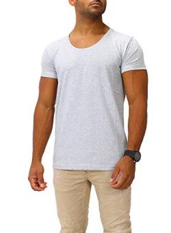 Joe Franks Herren Basic T-Shirts Round Deep Rundhals Kurzarm Slim Fit Körperbetonend Basic von Joe Franks