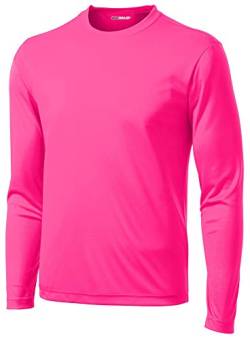 Dri-Equip Langarm-Shirt, feuchtigkeitsableitend - Pink - Groß von Joe's USA