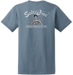 Salty Joes Graphic Heavyweight Cotton T-Shirts in Regular, Big und Tall - Blau - 3X-Groß von Joe's USA