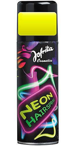 Jofrika Neon Color Haarspray - Farbspray zum temporären Haare Färben - Gelb - Für Karneval oder Mottoparty in praktischer Spraydose von Jofrika