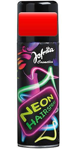 Jofrika Neon Color Haarspray - Farbspray zum temporären Haare Färben - Rot - Für Karneval oder Mottoparty in praktischer Spraydose von Jofrika