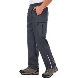 Jogwits wasserdichte Regenhose für Herren Atmungsaktiv Winddicht Outdoorhose Elastischer Bund Hose Leichte Regenhose zum Wandern Camping Golf Gary-XXL von Jogwits