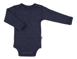 Joha Baby Body Langarm aus Merino-Wolle/Seide, Größe:56/62, Farbe:Navy von Joha