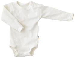 Joha Baby Jungen Woll-Body Langarm 100% Merino-Wolle, Größe:50, Farbe:Natur von Joha