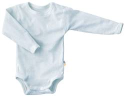 Joha Baby Unisex Body Langarm Reine Merino-Wolle, Größe:50, Farbe:Light Blue von Joha