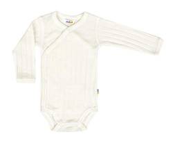 Joha Baby Wickel-Body Langarm aus Merino-Wolle/Seide Natur, Größe:50, Farbe:Natur von Joha