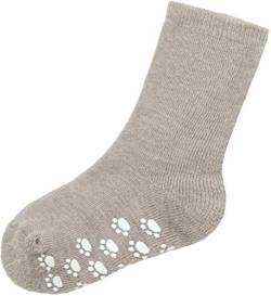 Joha Kinder Socken Wollsocken mit Anti-Rutsch Sohle Beige Melange-15-18 von Joha