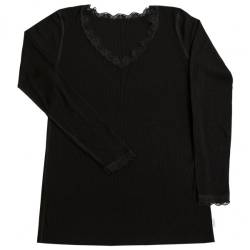 Joha - Women's Blouse I L/S 70/30 - Merinounterwäsche Gr L schwarz von Joha