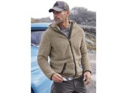 Kapuzenstrickjacke JOHN DEVIN Gr. XL (56/58), beige (sand) Herren Strickjacken von John Devin